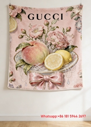 Peach & Lemon Blush Throw blankets Fruit & Floral Tapestry IMG_2798